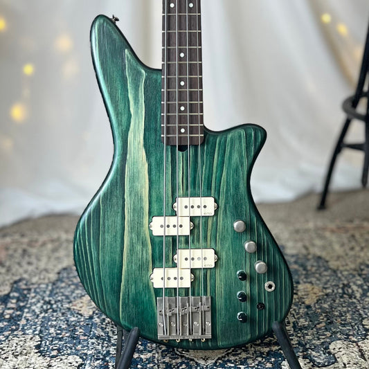 Modern Series Jacqueline RP2-34 34-Inch Long-Scale Bass in Jade Glow with EMG PVHZ/GZR-P Pickup Set (Active) and SPPP/SPPP/T and Trickfish Flexcore 3-Band Preamp (Active) - 2E042003 - Front Square