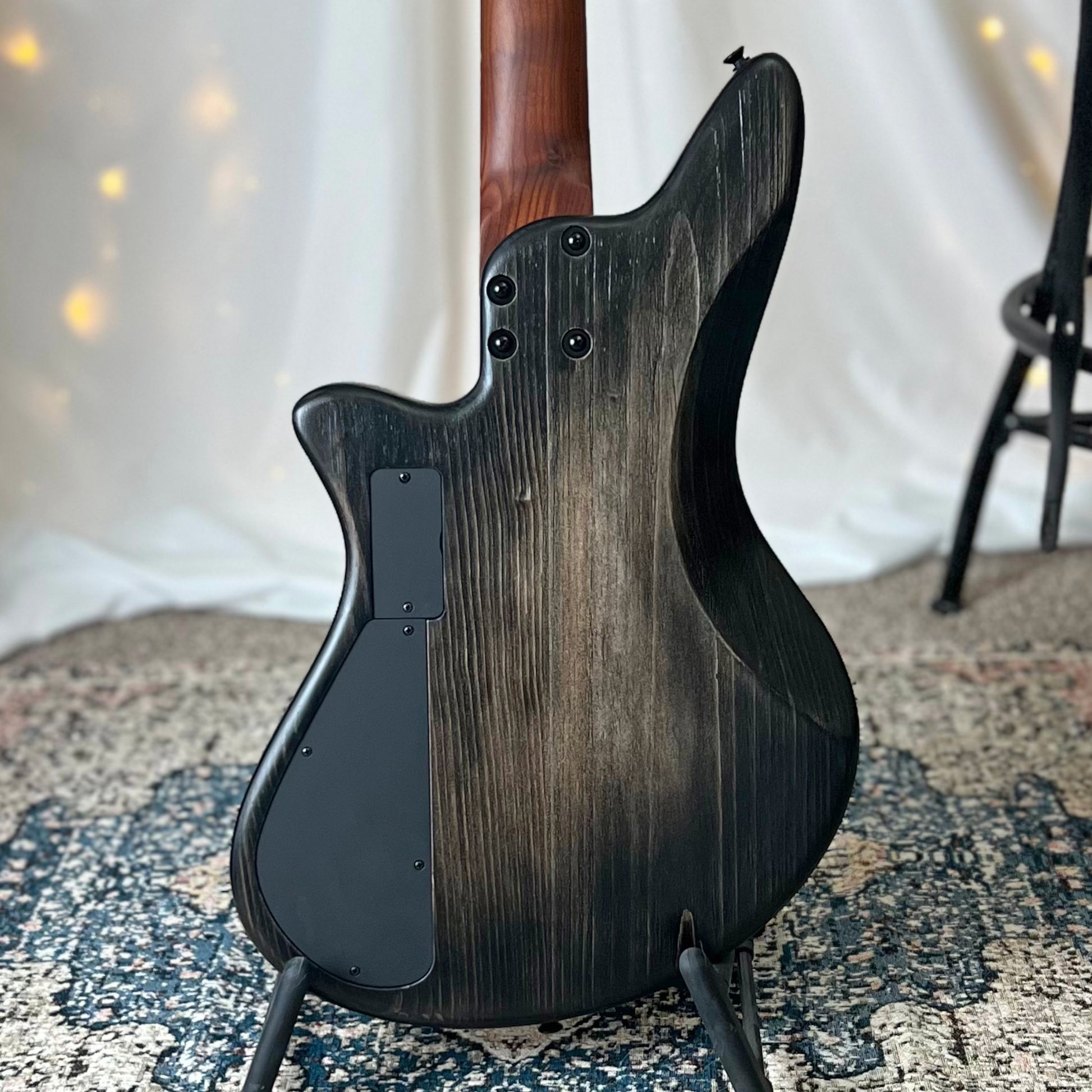 Modern Series Jacqueline SB2-34 34-Inch Long-Scale Bass in Coffee Bean with EMG E4W Pickup Set (Active) and EMG V/B/T and B64EQ (Active - 18v) - 2E042005 - Back Square