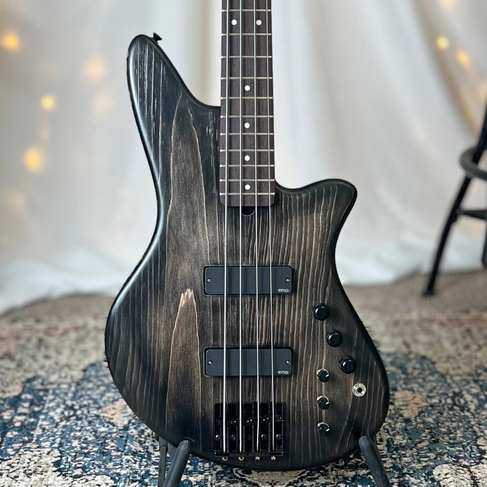 Modern Series Jacqueline SB2-34 34-Inch Long-Scale Bass in Coffee Bean with EMG E4W Pickup Set (Active) and EMG V/B/T and B64EQ (Active - 18v) - 2E042005 - Front Square