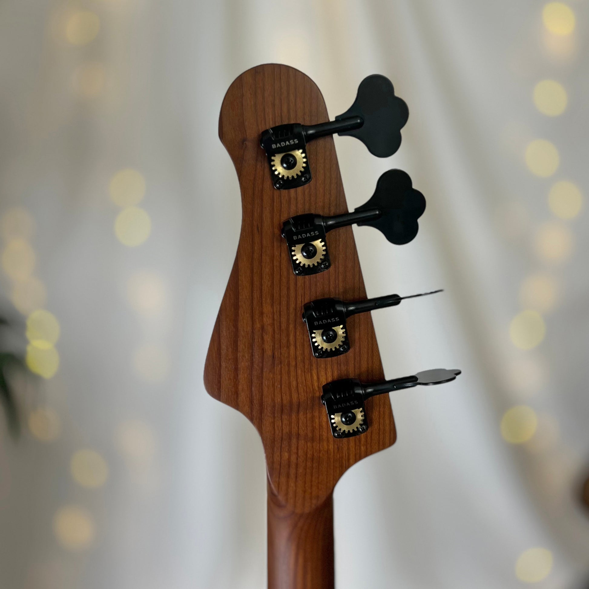 Modern Series Jacqueline SB2-34 34-Inch Long-Scale Bass in Coffee Bean with EMG E4W Pickup Set (Active) and EMG V/B/T and B64EQ (Active - 18v) - 2E042005 - Headstock Back