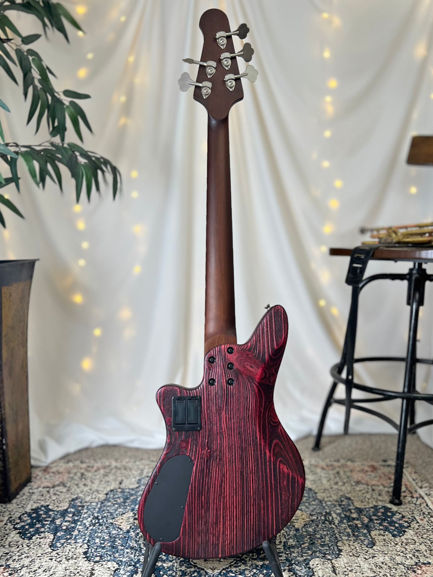 Modern Series Jax 5-32 32-Inch Medium-Scale Bass in Bordeaux with EMG 40PCS Neck and 40PA Bridge Pickups and EMG BTS Active Electronics - 2D102005 - Back Full