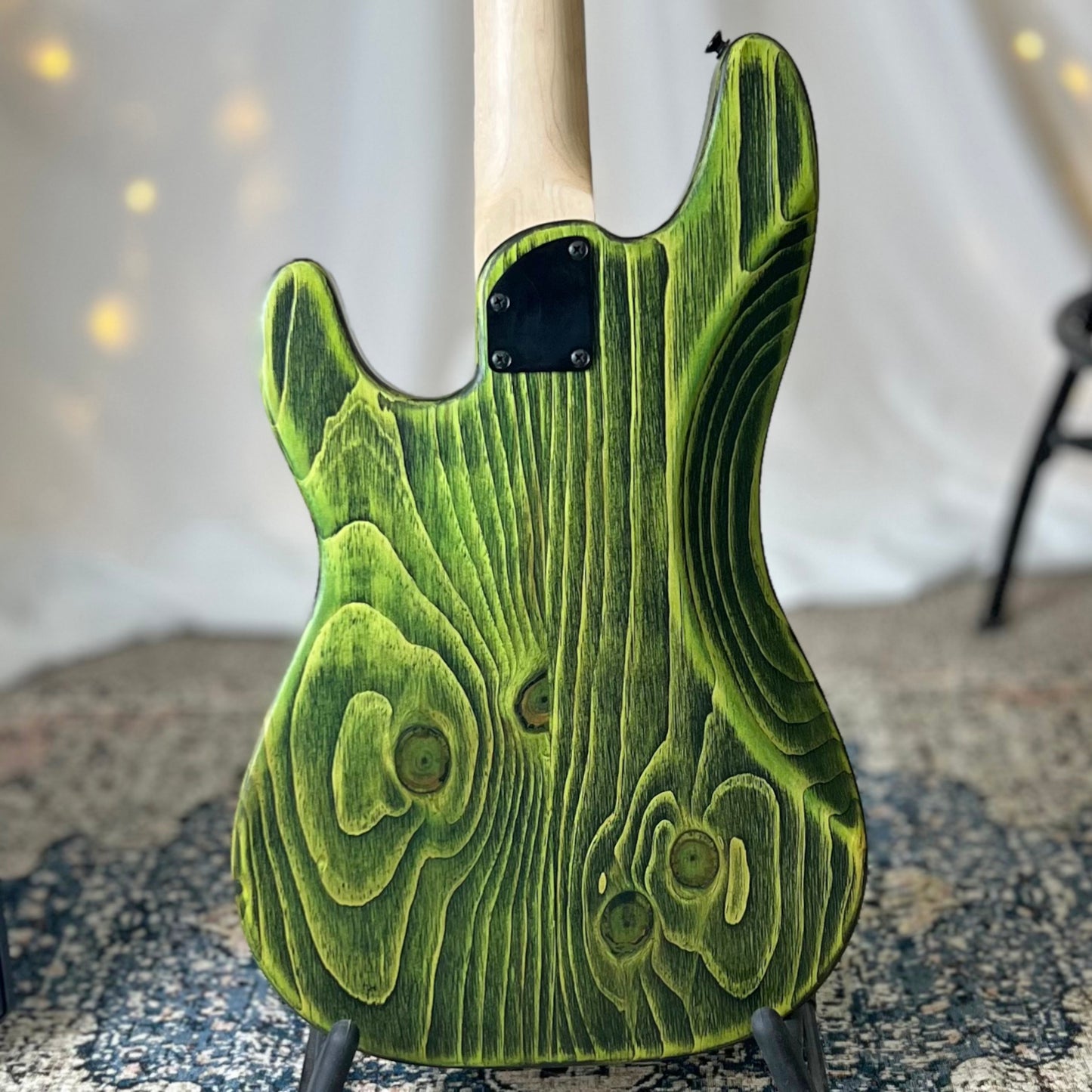 O* Series Pamela P 34-Inch Long-Scale Bass in Riddle Me This Green with Tonerider Classic P Pickup (Passive)