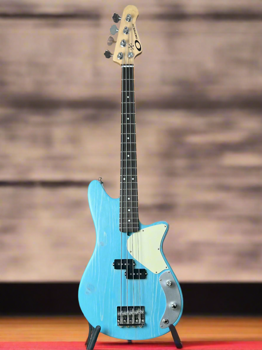 O* Series Shelby P 30-Inch Short-Scale Bass in Velma Blue with Tonerider Classic P Pickup (Passive) and V-T Electronics (Passive)