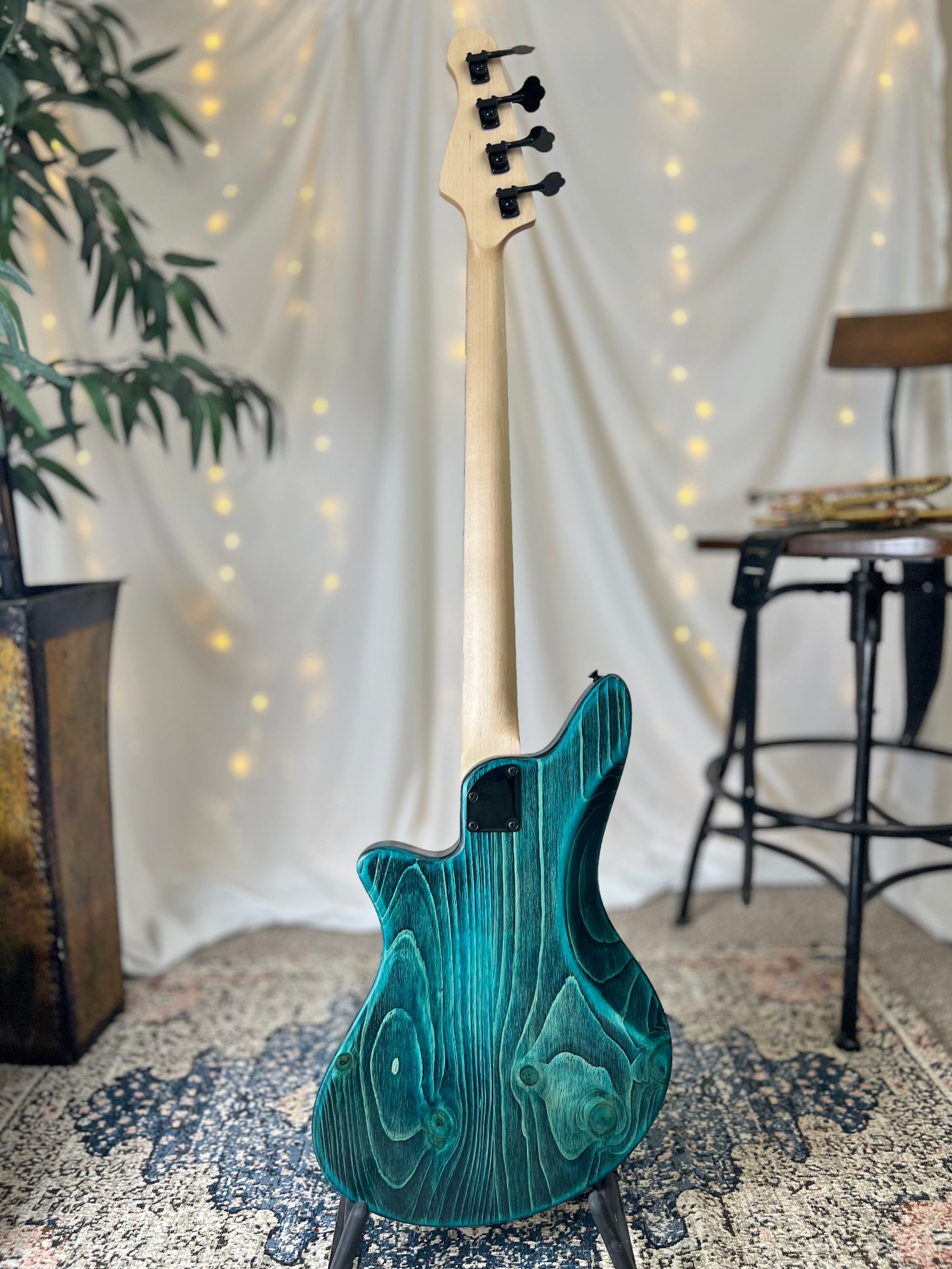 O* Series Jacqueline J2 34-Inch Long-Scale Bass in Bahama Nights with Tonerider Classic J Pickup Set (Passive) and V-V-T (Passive) Electronics - Back Full