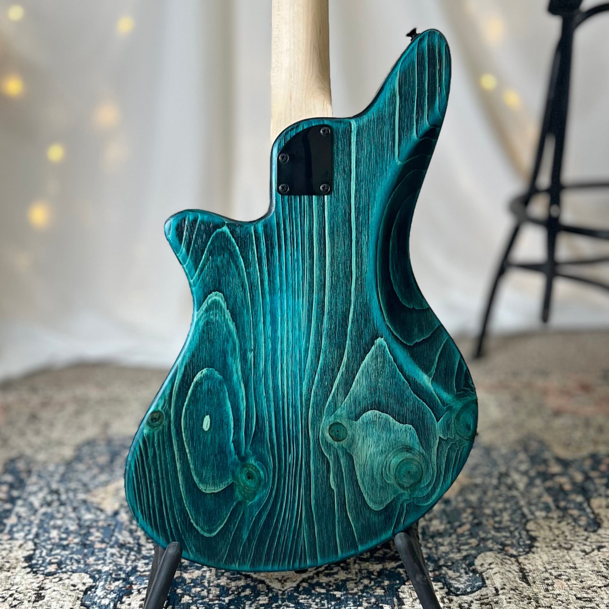 O* Series Jacqueline J2 34-Inch Long-Scale Bass in Bahama Nights with Tonerider Classic J Pickup Set (Passive) and V-V-T (Passive) Electronics - Back Square