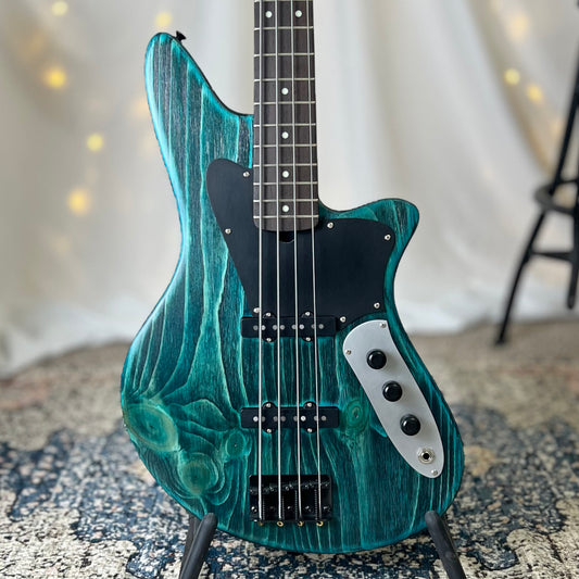 O* Series Jacqueline J2 34-Inch Long-Scale Bass in Bahama Nights with Tonerider Classic J Pickup Set (Passive) and V-V-T (Passive) Electronics - Front Square