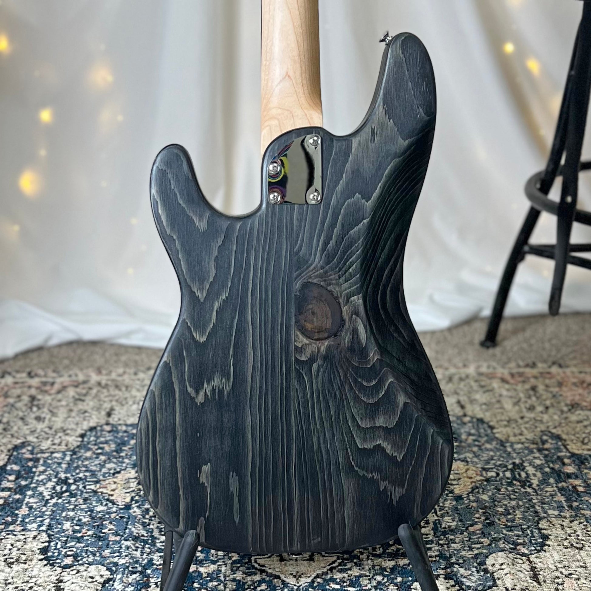 O* Series Pamela P 34-Inch Long-Scale Bass in Magic Black with EMG PVHZ Pickup (Passive) - 2E045002 - Back Square