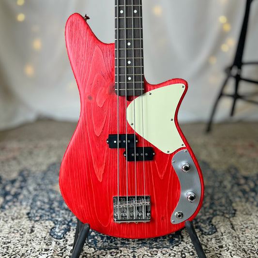 O Series Shelby P 30-Inch Medium-Scale Bass in Fast Car Red with Tonerider Classic P Pickup and V-T Electronics - 2D105002 - Front Square