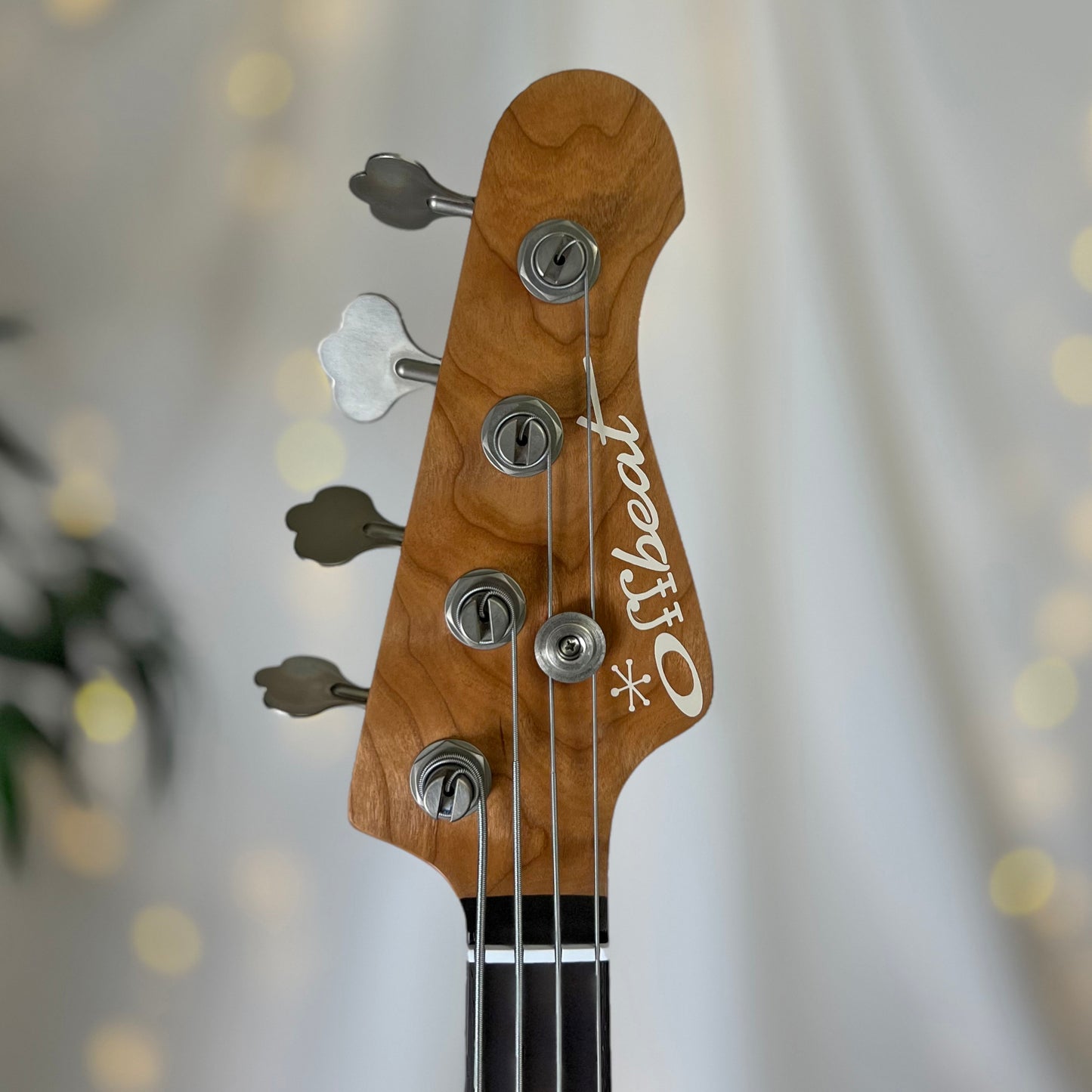 Traditional Series Jacqueline TB2-34 34-Inch Long-Scale Bass in Deep Purple with Fralin Custom Big Single T-Bird Pickup Set (Passive) and V/V/T (Passive) Electronics