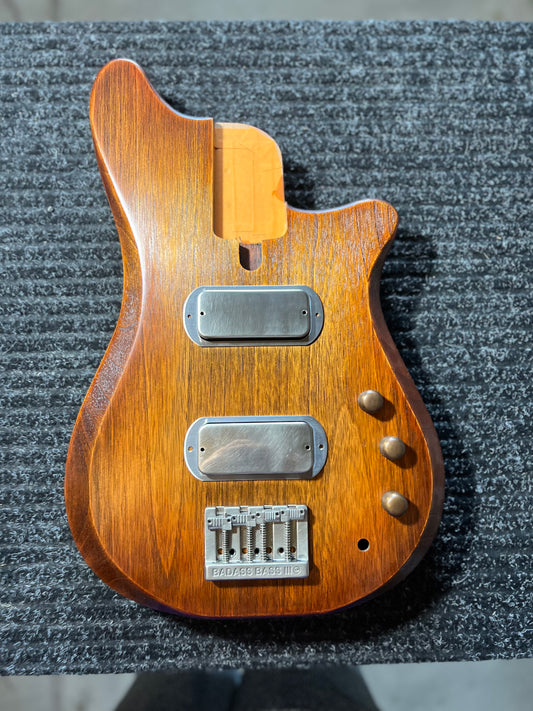 $500 DEPOSIT TO HOLD Hope TB2 30-Inch Short-Scale Bass in Teddy Bear Brown with Fralin Custom Big Single TBird (passive) Pickup Set and V-V-T (Passive) Electronics - 2E122004 - Bass Body in Progress