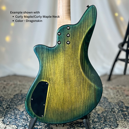 Example of Jacqueline J2-32 Back Square with Curly Maple/Curly Maple Neck Color Dragonskin