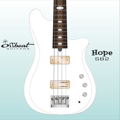 Hope SB2 30-Inch Short-Scale Bass with TV Jones Thunder'Mag/Thunder'Blade Set | $2995 with $500 Deposit to Reserve Build