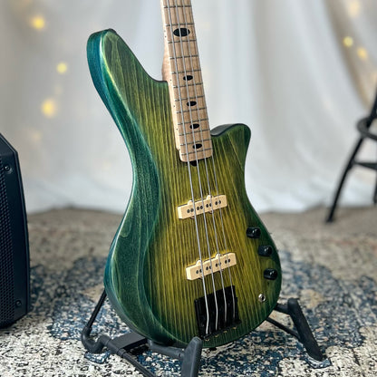 Jacqueline J2-32 32-Inch Medium-Scale Bass in Dragonskin on Textured Pine with Fralin Jazz Bass Pickup Set Passive and V-V-T Electronics Passive - 2E122001 - 75