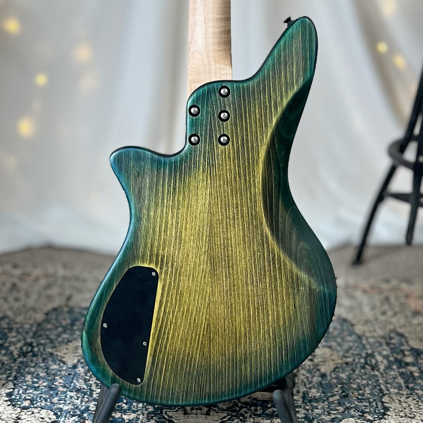Jacqueline J2-32 32-Inch Medium-Scale Bass in Dragonskin with Fralin Jazz Bass (Passive) Pickup Set and V-V-T (Passive) Electronics, PLEK Setup
