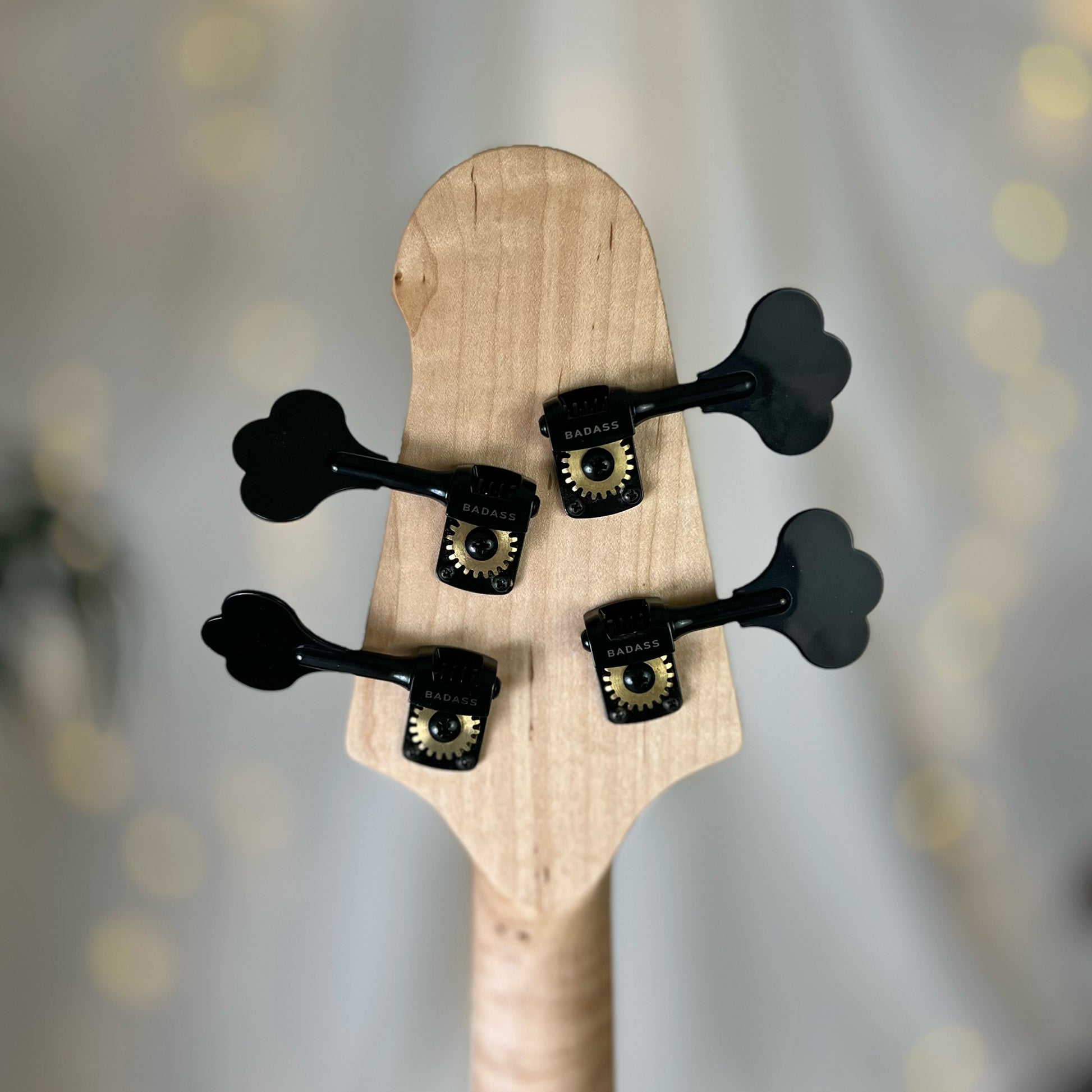 Jacqueline J2-32 32-Inch Medium-Scale Bass in Dragonskin on Textured Pine with Fralin Jazz Bass Pickup Set Passive and V-V-T Electronics Passive - 2E122001 - Headstock Back