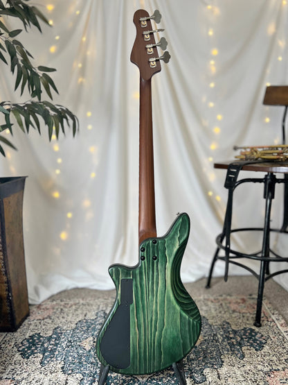 CLEARANCE - PLEK Setup - Modern Series Jacqueline RP2-34 34-Inch Long-Scale Bass in Jade Glow with EMG PVHZ/GZR-P Pickup Set (Passive) and SPPP/SPPP/T and Trickfish IPA 3-Band Preamp (Active)