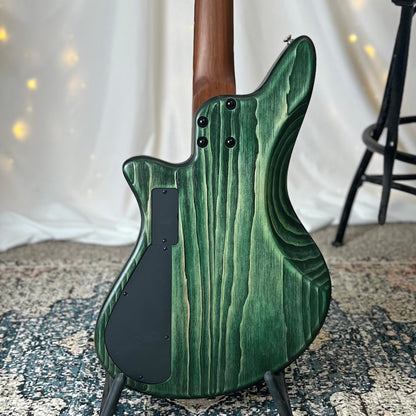 CLEARANCE - PLEK Setup - Modern Series Jacqueline RP2-34 34-Inch Long-Scale Bass in Jade Glow with EMG PVHZ/GZR-P Pickup Set (Passive) and SPPP/SPPP/T and Trickfish IPA 3-Band Preamp (Active)
