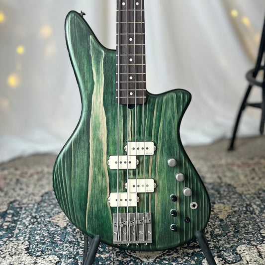 CLEARANCE - PLEK Setup - Modern Series Jacqueline RP2-34 34-Inch Long-Scale Bass in Jade Glow with EMG PVHZ/GZR-P Pickup Set (Passive) and SPPP/SPPP/T and Trickfish IPA 3-Band Preamp (Active)
