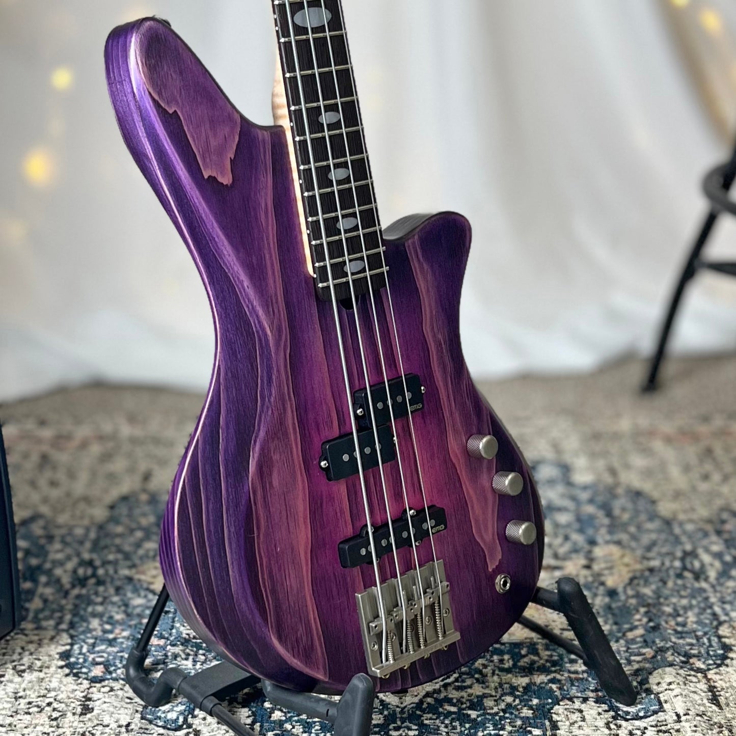2026 NAMM Bass | Jacqueline RPJ-32 32-Inch Medium-Scale Bass in Purple Twilight with EMG Geezer Butler PJ (Passive) Pickup Set and EMG SPPP/V/T (Passive) Electronics