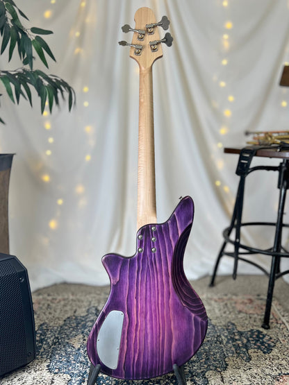 2026 NAMM Bass | Jacqueline RPJ-32 32-Inch Medium-Scale Bass in Purple Twilight with EMG Geezer Butler PJ (Passive) Pickup Set and EMG SPPP/V/T (Passive) Electronics