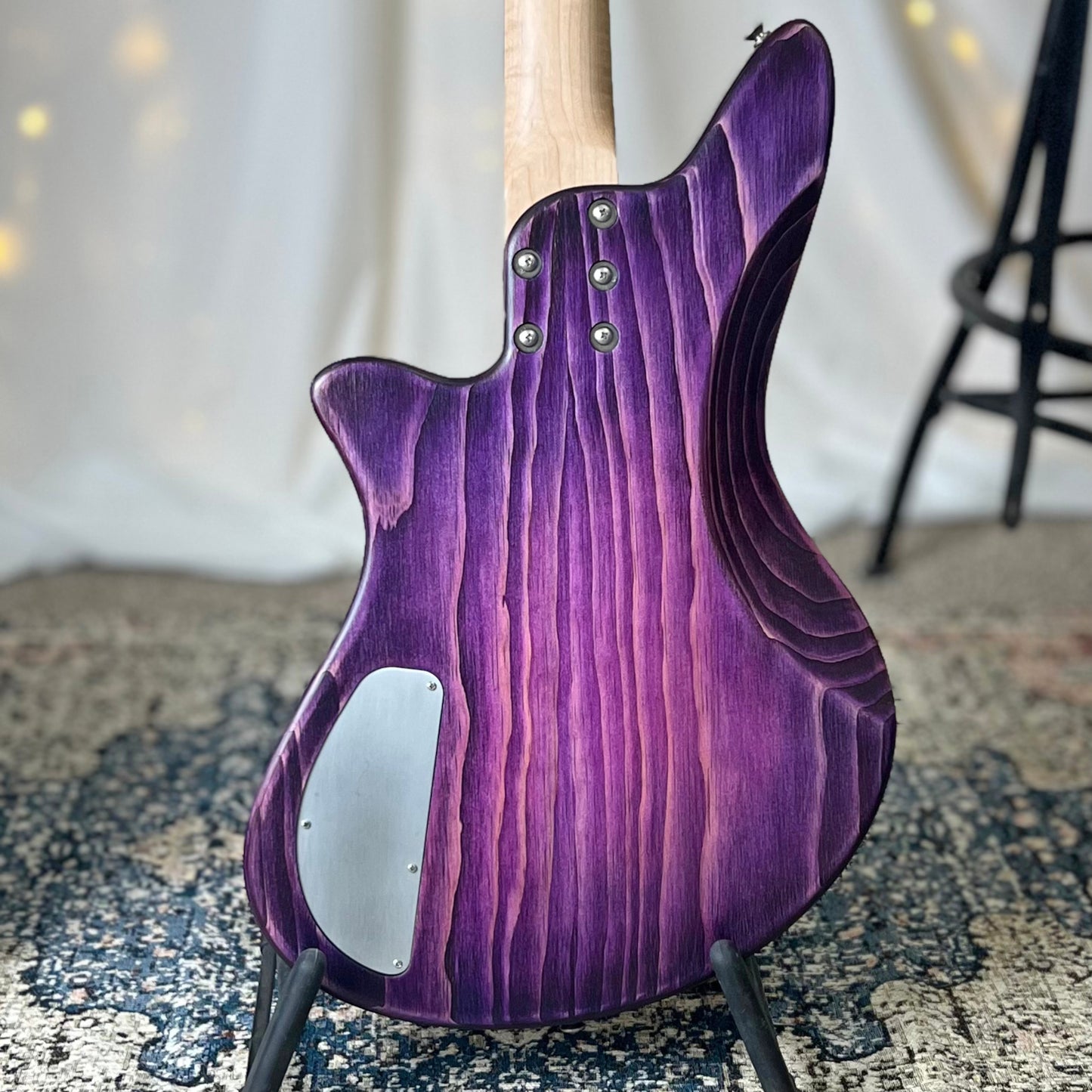 2026 NAMM Bass | Jacqueline RPJ-32 32-Inch Medium-Scale Bass in Purple Twilight with EMG Geezer Butler PJ (Passive) Pickup Set and EMG SPPP/V/T (Passive) Electronics