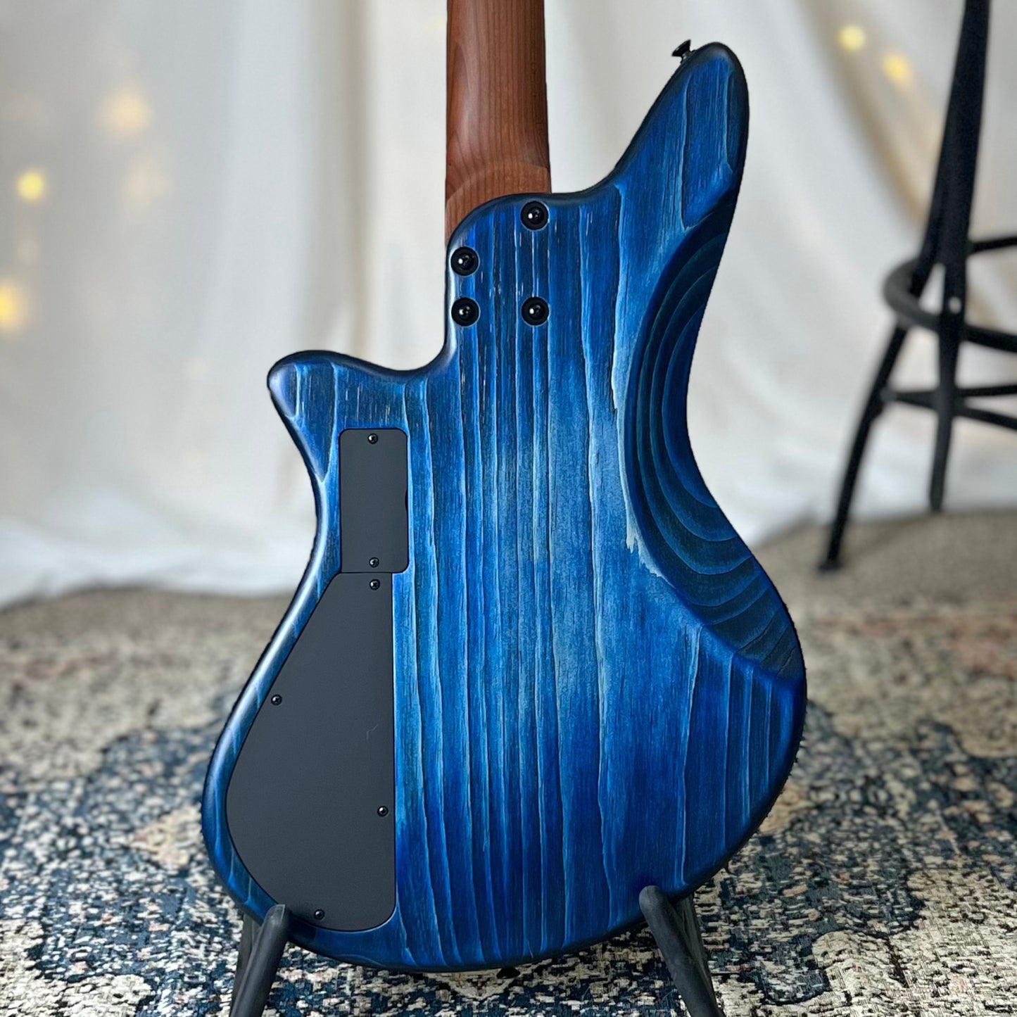 Jacqueline RPJ-34 34-Inch Long-Scale Bass in Midnight Glow with EMG PCS/JA Pickup Set (Active) and EMG V/B/T and B64EQ (Active - 18v) - 2E042004 - Back Square
