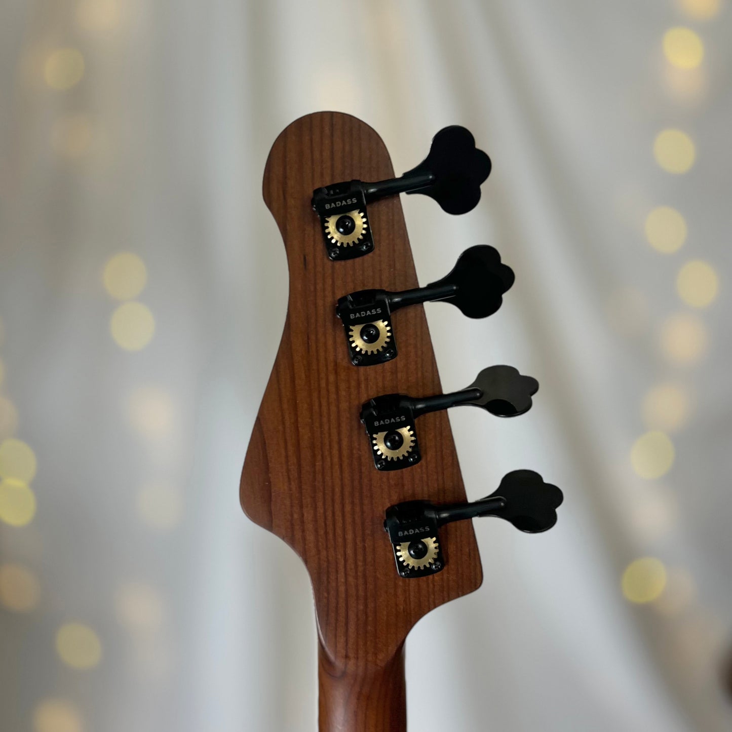 Jacqueline RPJ-34 34-Inch Long-Scale Bass in Midnight Glow with EMG PCS/JA Pickup Set (Active) and EMG V/B/T and B64EQ (Active - 18v) - 2E042004 - Headstock Back