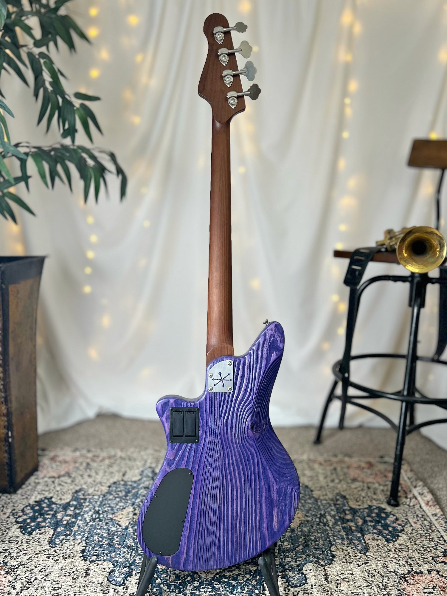 Jax 4 Medium-Scale Bass in Jelly with EMG TBPCSX (neck)/TBPAX (bridge) (Active) Pickups and V/V/BTS (Active) Electronics - Back Full