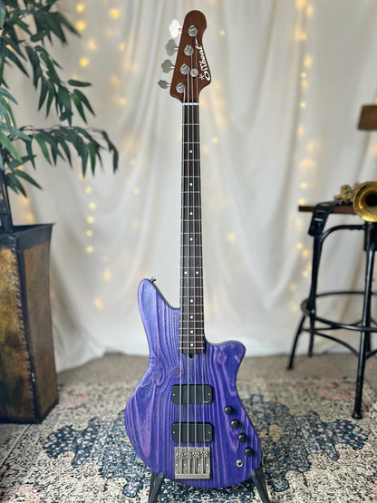 Jax 4 Medium-Scale Bass in Jelly with EMG TBPCSX (neck)/TBPAX (bridge) (Active) Pickups and V/V/BTS (Active) Electronics - Front Full