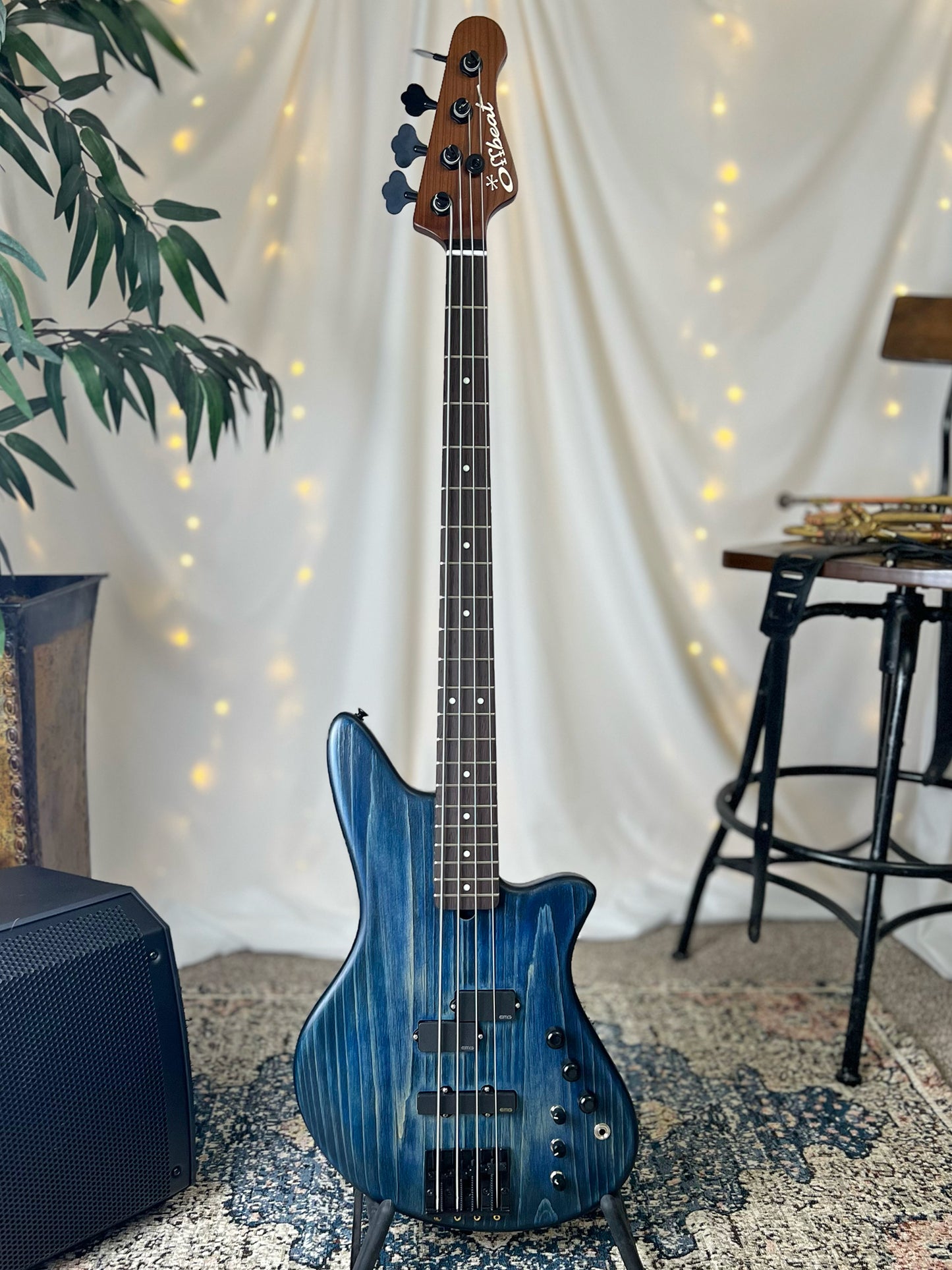 Modern Series Jacqueline RPJ-34 34-Inch Long-Scale Bass in Midnight Glow with EMG PCS/JA Pickup Set (Active) and EMG V/B/T Electronics with B64EQ 3-Band Preamp (Active - 18v) - 2E042004 - Front Full
