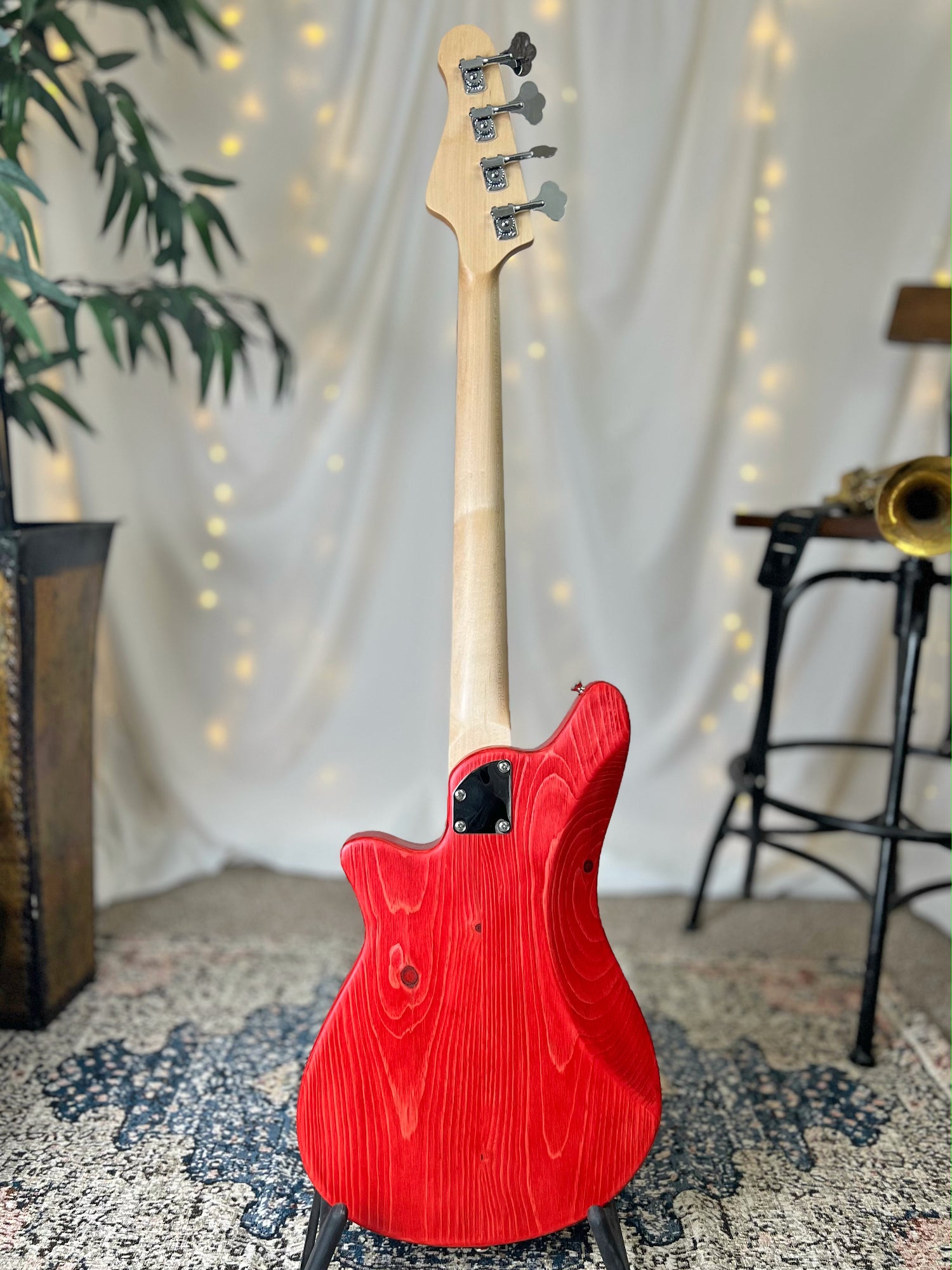 O Series Shelby P 30-Inch Medium-Scale Bass in Fast Car Red with Tonerider Classic P Pickup and V-T Electronics - 2D105002 - Back Full