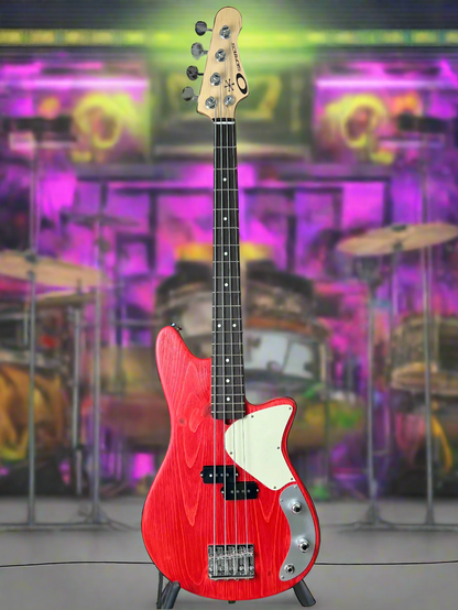 O* Series Shelby P 30-Inch Short-Scale Bass in Fast Car Red with Tonerider Classic P Pickup (Passive) and V-T Electronics (Passive)