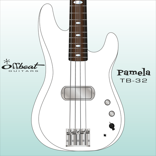 Pamela TB-32 32-Inch Medium-Scale Bass in 150-Year-Old Reclaimed Pine with Fralin Custom Big Single T-Bird Pickup and Varitone | $2995 with $500 Deposit to Reserve Build