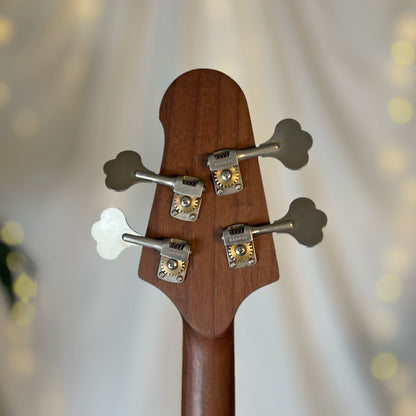 Pamela P-32 32-Inch Medium-Scale Bass in Deep Water Glow with Fralin P-Bass (Passive) Pickup and V-T-Varitone (Passive) Electronics, PLEK Setup