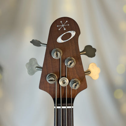 Pamela PJ-32 32-Inch Medium-Scale Bass in Tiger Eye with EMG Geezer Butler PJ (Passive) Pickup Set and SPPP-V-T (Passive) Electronics, PLEK Setup