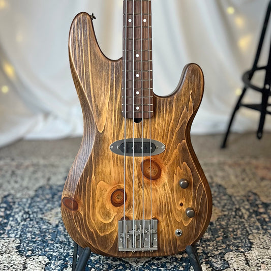 Pamela S-32 32-Inch Medium-Scale Bass in Toasted Caramel with Fralin Split 51 P Bass (Passive) Pickup and V-T (Passive) Electronics, PLEK Setup