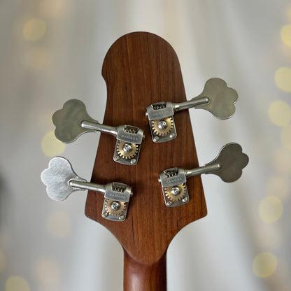 Pamela TB-32 32-Inch Medium-Scale Bass in Ocean Forest with a Fralin Custom Big Single T-Bird (Passive) Pickup and V-T (Passive) Electronics - 2E072005 - 
Headstock Back