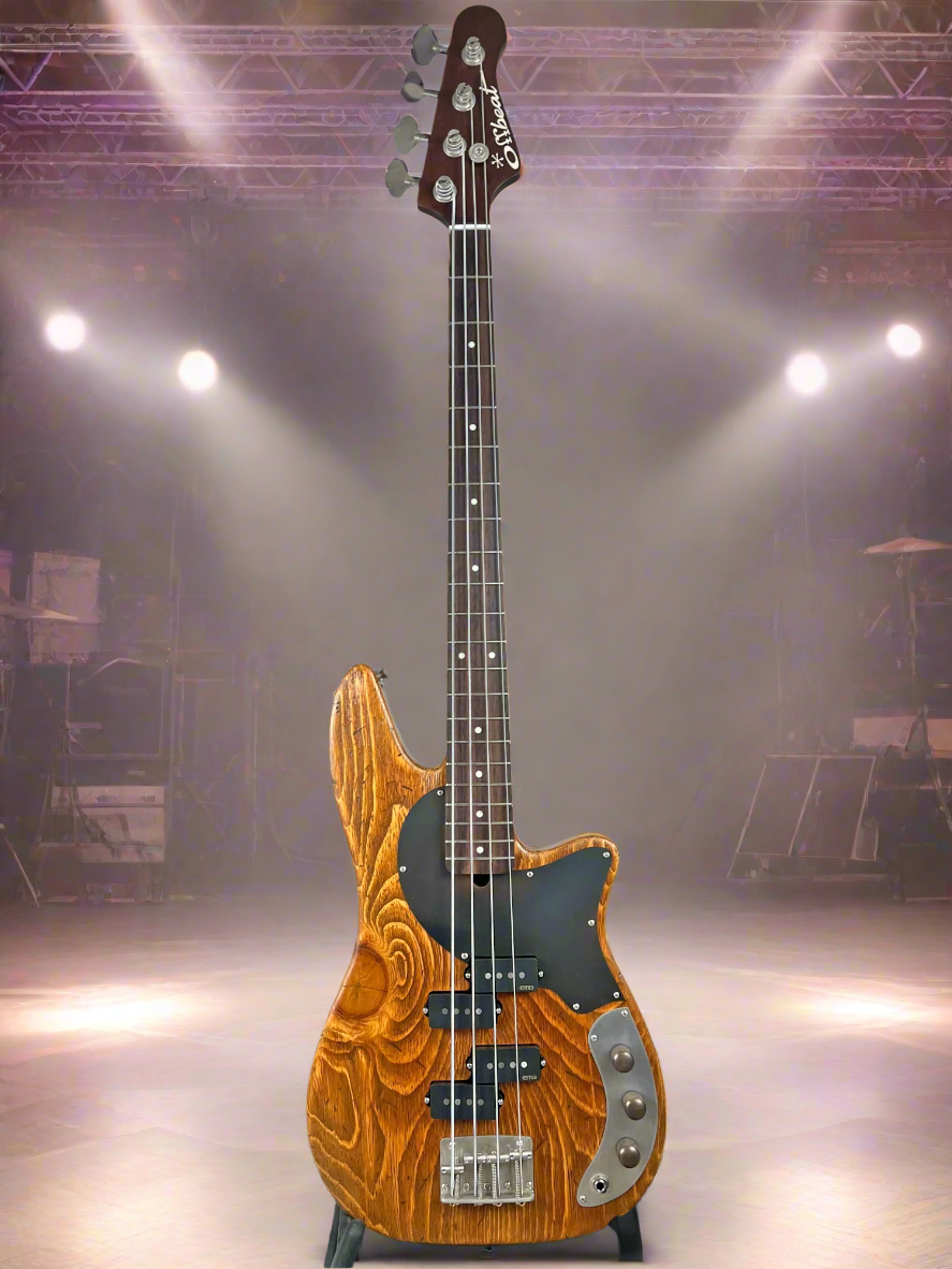 Roxanne P2 32-Inch Medium-Scale Bass in Butterscotch Candy with EMG PVHZ and EMG GZR-P Pickups and EMG SPPP/SPPP/T Electronics