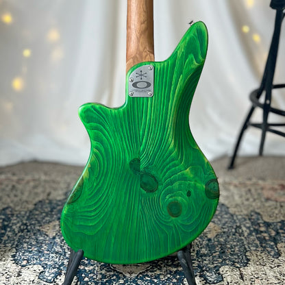 Traditional Series Jacqueline TB2-34 34-Inch Long-Scale Bass in Get Lucky Green with Fralin Custom Big Single T-Bird Pickup Set (Passive) and V/V/T (Passive) Electronics