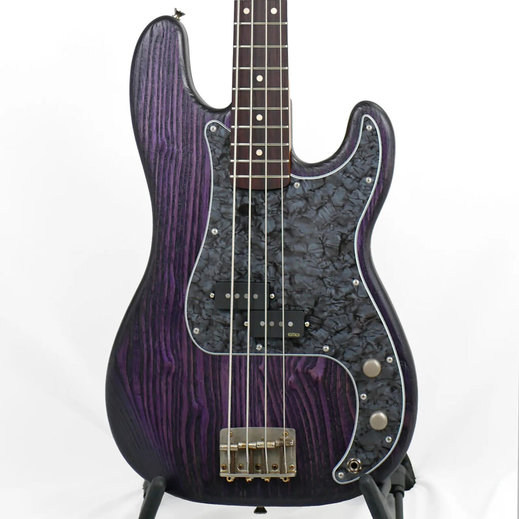 Offbeat Guitars Model P 34-Inch Long-Scale Bass in Grape Glow on Textured Catalpa