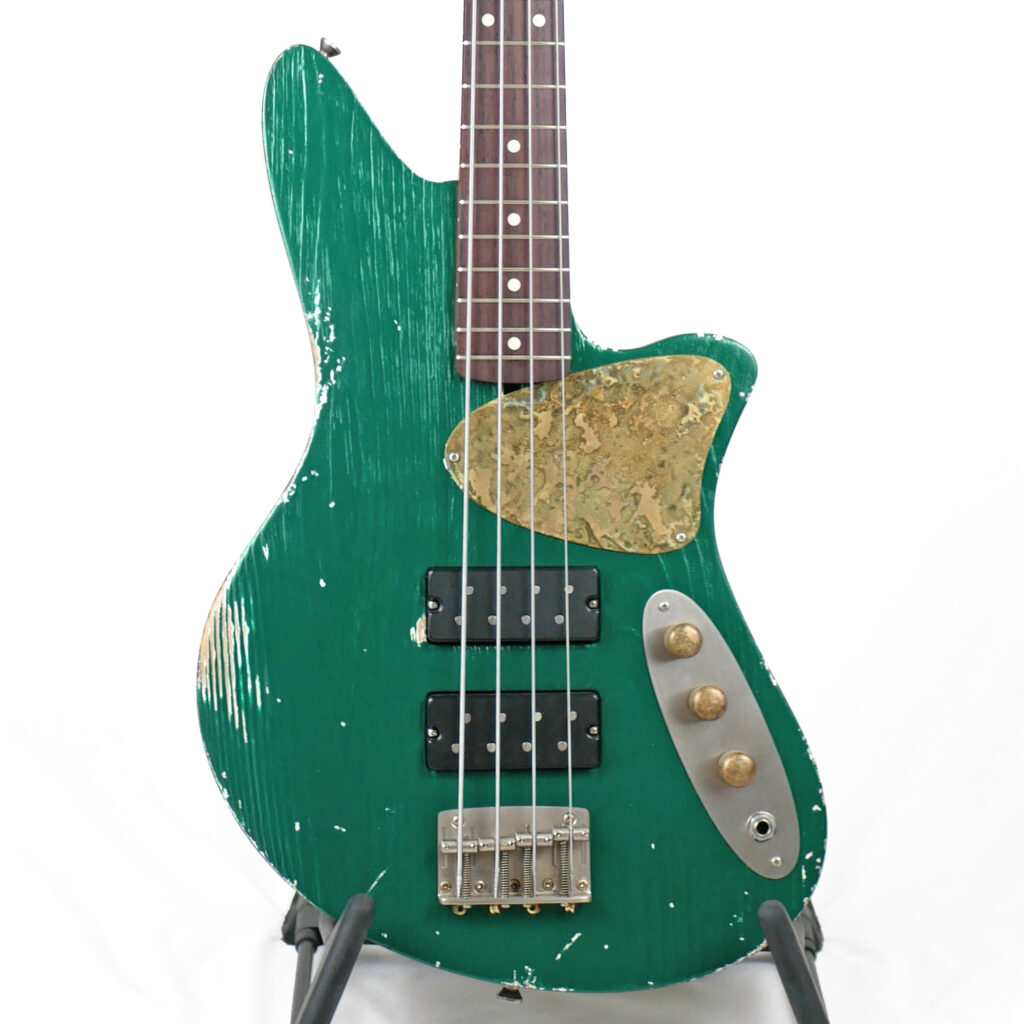 Jacqueline SB2 32" Medium-Scale Bass in British Racing Green Metallic Relic with Nordstrand BigRig Pickups