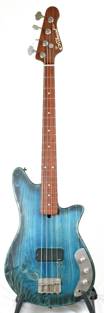 Shelby TB 30" Short-Scale Bass in Deep Water Glow on Textured Pine with EMG TBHZ Pickup