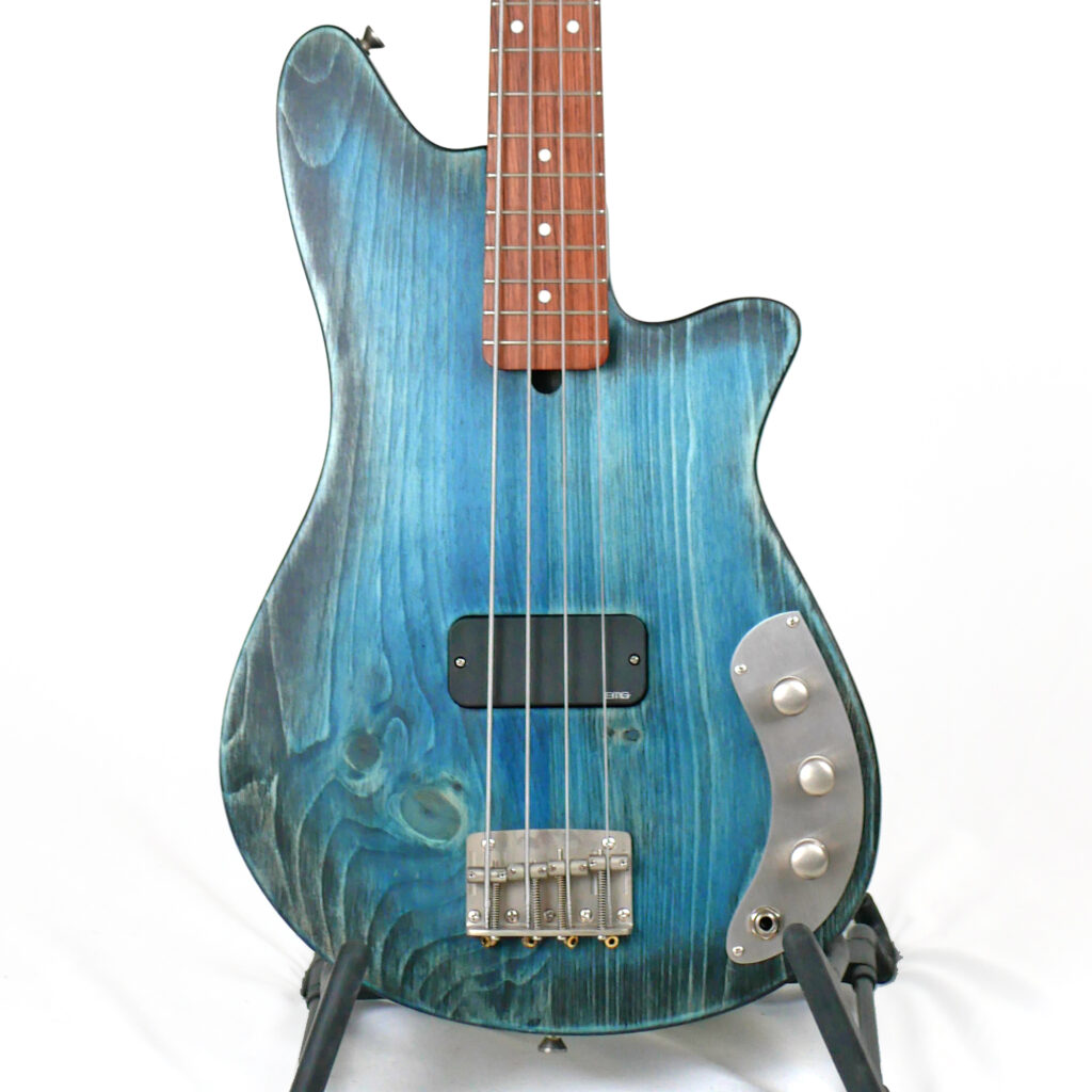Shelby TB 30" Short-Scale Bass in Deep Water Glow on Textured Pine with EMG TBHZ Pickup