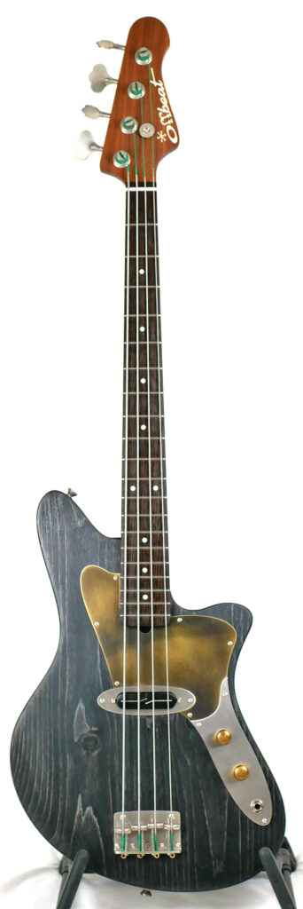 Jackie-O S 30" Short-Scale Bass in Black Magic on Textured Pine with Fralin Split Blade Strat Pickup
