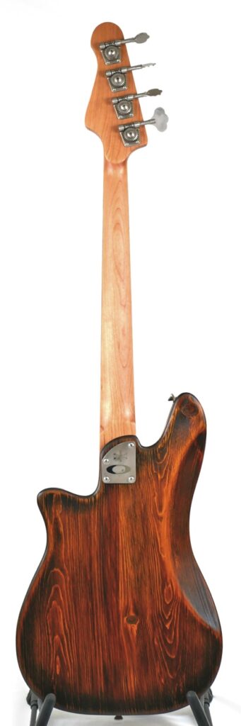 Roxie P 30" Short-Scale Bass in Salted Caramel on Textured Pine